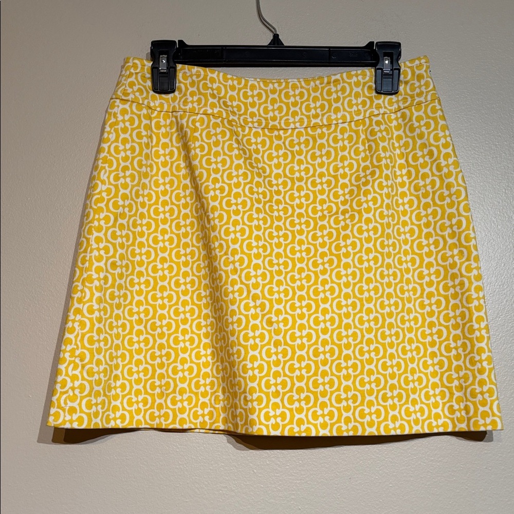 Skirtin Around Yellow and White Mini Skirt